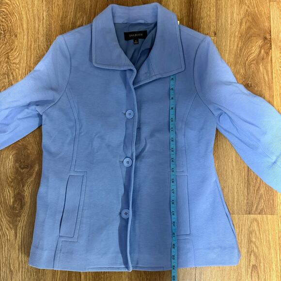Talbots Light Blue Lavender Jacket Blazer Womens Size Small Career Preppy - Picture 10 of 11